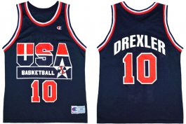 Clyde Drexler 1992 Olympics USA Dream Team Road Champion NBA Jersey