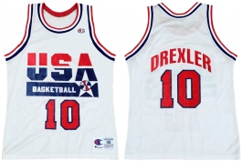 Clyde Drexler 1992 Olympics USA Dream Team Home Champion NBA Jersey