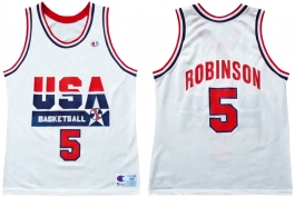 David Robinson 1992 Olympics USA Dream Team Home Champion NBA Jersey
