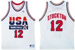 John Stockton 1992 Olympics USA Dream Team Home Champion NBA Jersey