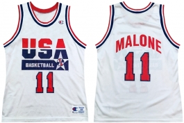 Karl Malone 1992 Olympics USA Dream Team Home Champion NBA Jersey