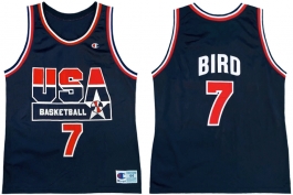 Larry Bird 1992 Olympics USA Dream Team Road Champion NBA Jersey