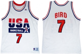 Larry Bird 1992 Olympics USA Dream Team Home Champion NBA Jersey