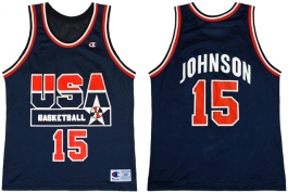 Magic Johnson 1992 Olympics USA Dream Team Road Champion NBA Jersey