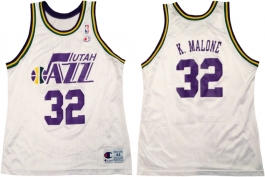 Karl Malone Utah Jazz White