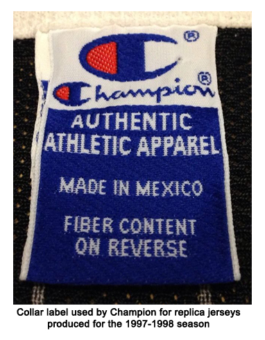 Champion Collar Label 1997-1998
