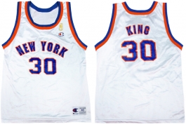 Bernard King New York Knicks NBA 50th Anniversary Gold Logo Champion Classic Jersey