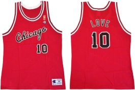 Bob Love Chicago Bulls NBA 50th Anniversary Gold Logo Champion Classic Jersey