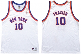 Walt Frazier New York Knicks NBA 50th Anniversary Gold Logo Champion Classic Jersey