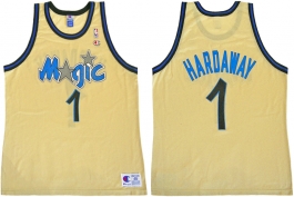 Anfernee Hardaway Orlando Magic Champion Gold NBA Jersey