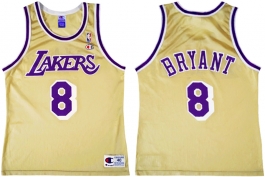 Kobe Bryant Los Angeles Lakers Champion Gold NBA Jersey