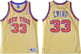 Patrick Ewing New York Knicks Champion Gold NBA Jersey