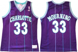Alonzo Mourning Charlotte Hornets Purple European