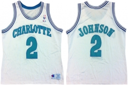 Larry Johnson Charlotte Hornets White