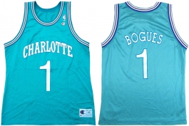 Muggsy Bogues Charlotte Hornets Blue alternate font