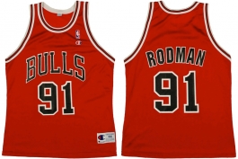 Dennis Rodman Bulls Red