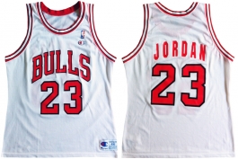 Michael Jordan Chicago Bulls White 23 Red Name