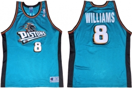 Brian Williams Detroit Pistons Teal