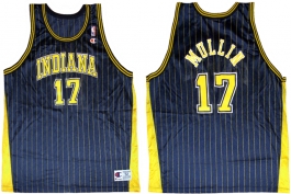 Chris Mullin Indiana Pacers Blue Pinstripe 2