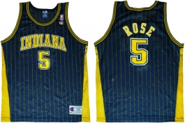 Jalen Rose Indiana Pacers Blue Pinstripe