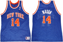 Anthony Mason New York Knicks Blue