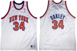 Charles Oakley New York Knicks White