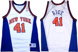 Glen Rice New York Knicks White Vneck