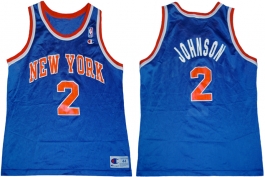 Larry Johnson New York Knicks Blue