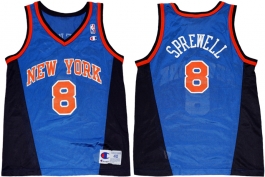 Latrell Sprewell New York Knicks Blue Vneck