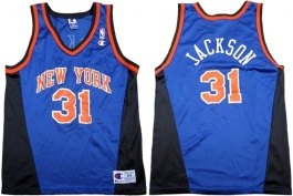 Mark Jackson New York Knicks Blue Vneck