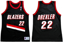 Clyde Drexler Portland Trailblazers Road Champion NBA Jersey (1992-1993)