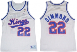 Lionel Simmons Sacramento Kings White