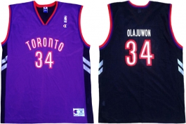 Hakeem Olajuwon Toronto Raptors Road Champion NBA Jersey Vest (2001-2002)