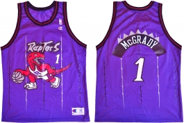 Tracy McGrady Toronto Raptors Road Pinstripe Champion NBA Jersey (1998-1999)