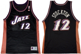 John Stockton Utah Jazz Black